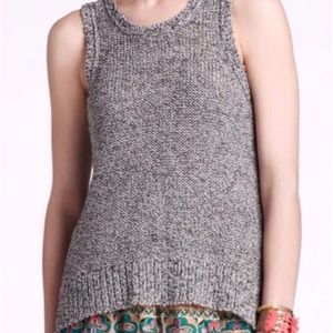 Anthropologie Sparrow Knit Tank Top M Grey